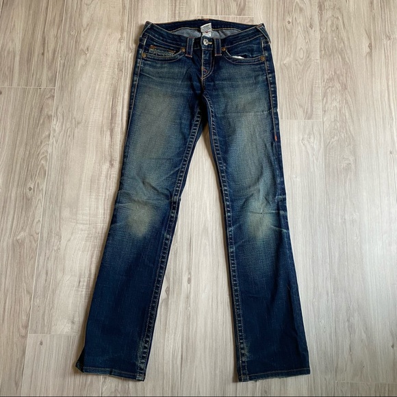 True Religion Dark Stone Wash Johnny Jeans - Picture 3 of 17